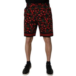 Dolce & Gabbana - Bermuda's - Zwart Rood - Katoen - Regular Fit