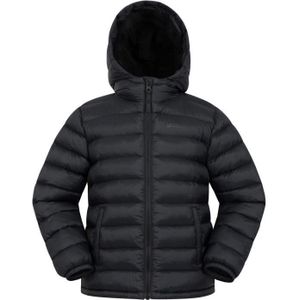 Mountain Warehouse Gewatteerde jas met imitatiebont voor kinderen/kinders (Zwart)