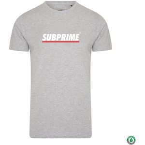 Subprime Tee SS Shirt Stripe Grey Grijs - Maat S