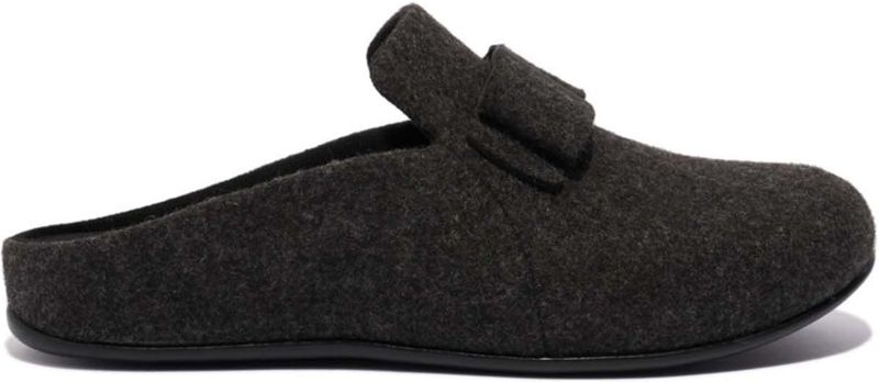 Fit Flop - Chrissie II Haus e01 Bow Felt Slippers - Zwart - Polyester