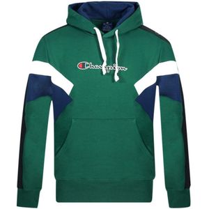 Champion kleurblok logo groene hoodie