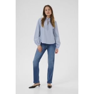 Kaffe, Dames, Blouses & Shirts, Blauw, Maat: M Katoen,