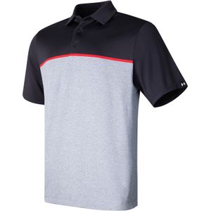 Under Armour Heren Playoff 3.0 gestreept poloshirt (Zwart/Rood/Zwart)