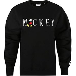 Disney Dames/dames Mickey Mouse Geborduurd Sweatshirt (Zwart) - Maat L