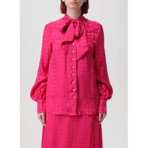 Msgm - Blouse - Roze - Zijde - Strikkraag Design