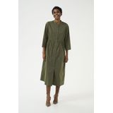 Jurk - Burnt Olive - Midi Lengte - 3/4 Mouwen