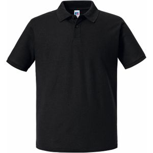 Russell Heren Authentiek Piqué Poloshirt (Zwart)