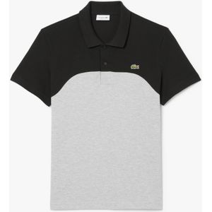 Heren Lacoste Regular Fit L.12.12 Colour Block Poloshirt in Grijs