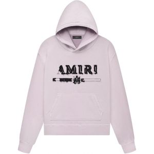 Katoenen hoodie met amiri-logopatch in roze