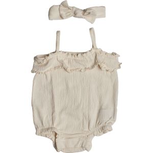 2-delige body en hoofdband set 875139 voor babymeisjes
