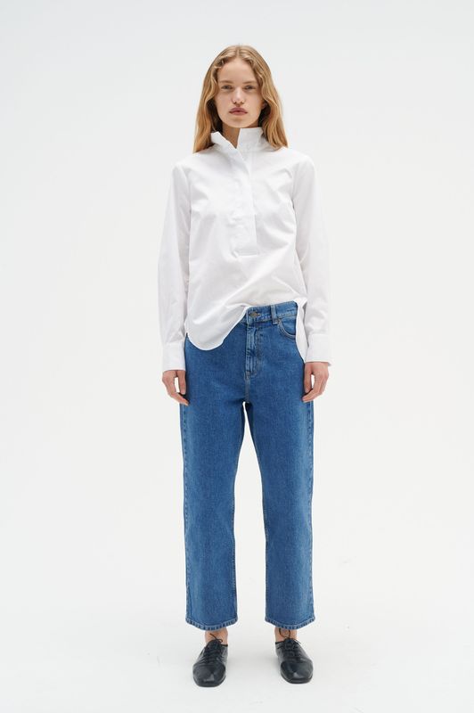 InWear - Blouse 'Keix' - Wit - Wijde Blouse - Katoen