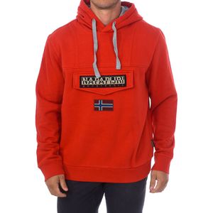 Napapijri - Wint 2 - Sweatshirt - Rood - Heren - Met Verstelbare Capuchon
