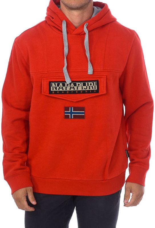 Napapijri - Wint 2 - Sweatshirt - Rood - Heren - Met Verstelbare Capuchon