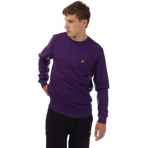 Lyle & Scott Heren Sweatshirt met ronde hals (Paars)