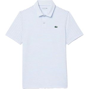 Lacoste Heren Ultra Dry Gestreept UV-beschermend poloshirt (Blauw/Wit)