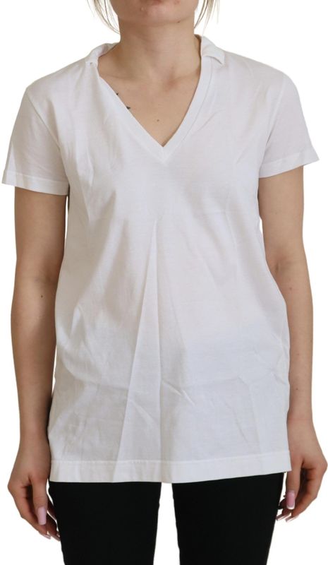 Dolce & Gabbana - Crew Neck Short Sleeve T-shirt - Wit - 100% Katoen