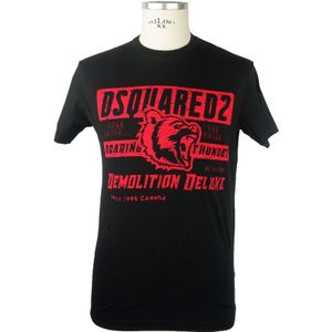 Dsquared2 Heren Zwart Katoenen T-Shirt - Maat XL