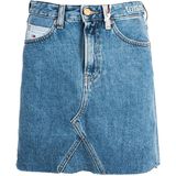 Tommy Hilfiger - Denim Rok - Blauw - Denim - Mini-lengte