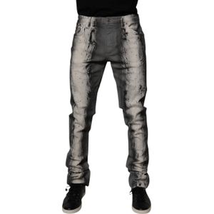 Slim Fit Verfspetter Jeans