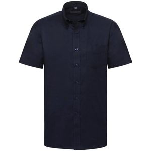 Russell Collectie Heren Korte Mouw Easy Care Oxford Shirt (Heldere marine)