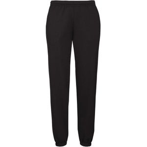 Fruit of the Loom Heren Elastische manchet Joggingbroek (Zwart)