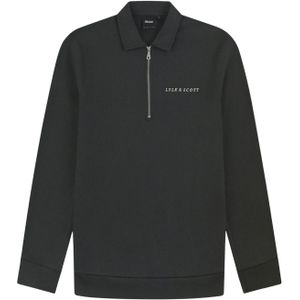 Lyle & Scott Heren Sweatshirt met gekraagde ritssluiting (Gunmetal)