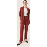 Soaked In Luxury - Slshirley Suiting Pants - Pantalon - Russet Brown - 50% Polyester