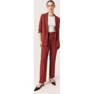 Soaked In Luxury - Slshirley Suiting Pants - Pantalon - Russet Brown - 50% Polyester