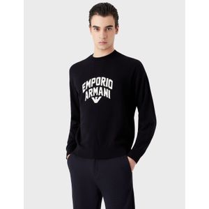 Heren Emporio Armani Knit Sweatshirt in Navy