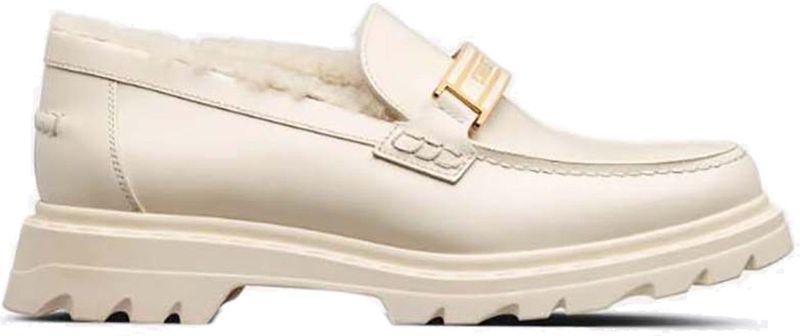 Dior - Witte Leren Loafers - Leer