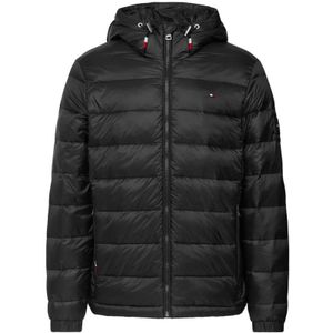 Tommy Hilfiger Jas winter Quilted Hooded Jacket Zwart