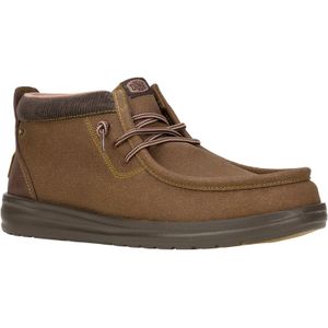 HEYDUDE Wally Mid GripR Canvas herenlaars donkerbruin
