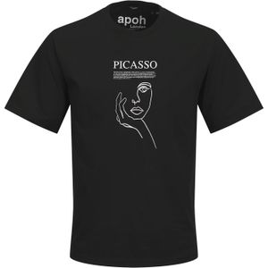 Heren T-shirt - Zwart - Katoen - Relaxte Pasvorm