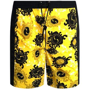 Dsquared2 Floral All-Over Design Yellow Swim Shorts