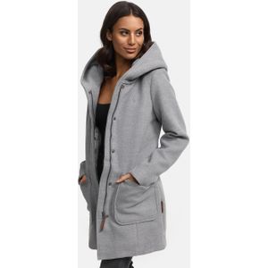 Marikoo dames wintermantel met capuchon en getailleerd model