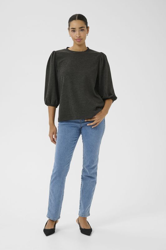 Kaffe - Blouse 'Janna' - Zwart - Blouseshirt - Lange Mouw