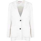 Tommy Hilfiger - Linnen Blazer - Wit - Dames