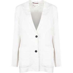 Tommy Hilfiger - Linnen Blazer - Wit - Dames