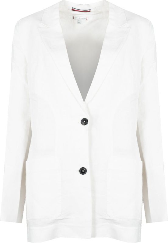 Tommy Hilfiger - Linnen Blazer - Wit - Dames