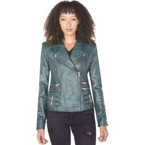 Dames - Bikerjack - Zwart - Vintage Brando Orlando