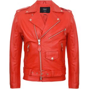 Leren - Brando Biker Rock - Motorjas - Slim-fit
