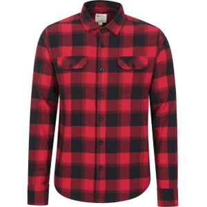 Mountain Warehouse Heren Overhemd met lange mouwen in molton (Rood)