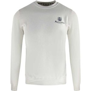 Aquascutum Heren Klein Logo Active Sweatshirt (Wit)