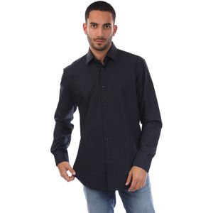 Heren Boss H-Joe-Kent-C1-214 Overhemd in Donkerblauw