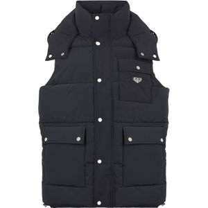 Nylon Puffer Vest Gothic Plein