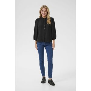 Blouse met lange mouwen Regular fit Black