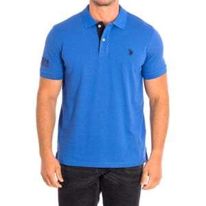 US Polo Assn. - Polo - Blauw - Korte Mouwen - Contrasterende Reverskraag