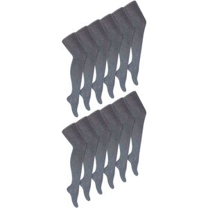 12 paar ondoorzichtige schooluniformpanty's voor meisjes - Grijs