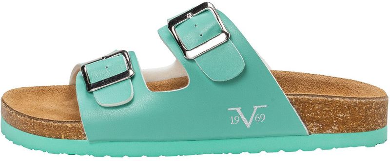 SASSARI - Damessandalen - Zwart - Kunstleer - Dubbele Bandsluiting