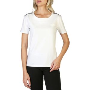 Moschino - Dames T-shirt - Effen - Katoen/Elastaan - Korte Mouwen